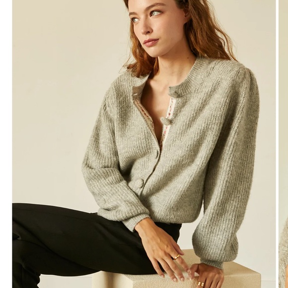 Crescent Sweaters Crescent Jacquard Trim Cardigan Poshmark